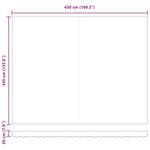 vidaXL Auvent Rétractable Beige 450 × 350 cm Tissu et Aluminium