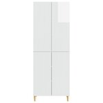 vidaXL Ensemble de Meubles 2 Pièces Blanc brillant 66 x 34 5 x 90 cm