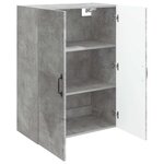 vidaXL Armoire Murale 66 x 34 5 x 90 cm Bois d'ingénierie Gris béton