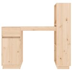 Bureau table poste de travail meuble d'ordinateur informatique étude 110 x 53 x 117 cm bois massif de pin brun 02_0023371