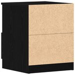 Armoires de chevet vidaXL 2 Pièces Chêne noir 40x40x50 cm en bois d'ingénierie