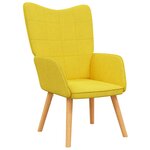 vidaXL Chaise de relaxation avec tabouret Jaune moutarde Tissu