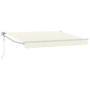 vidaXL Auvent rétractable électrique Crème 3 x 2 m