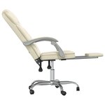 vidaXL Fauteuil inclinable de bureau Crème Similicuir