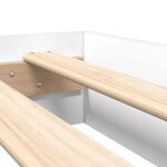 vidaXL Lit Bibliothèque Blanc 160 x 200 cm Bois d'ingénierie