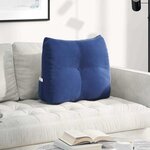 vidaXL Coussin de Dos Bleu police 60 x 24 x 50 cm Velours