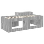 vidaXL Lit haut pour enfants avec bureau Sonoma gris 75 x 190 cm