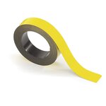 Étiquette magnétique en rouleau jaune 25 mm x5 m