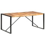 vidaXL Table à manger 180x90x75 cm bois massif