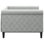 vidaXL Lit de repos gris clair 90x190 cm velours