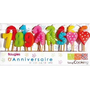 60 bougies d'anniversaire 1-2-3 ans