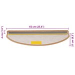 vidaXL Tapis d'escalier autocollants 30 Pièces 65x21x4 cm sisal