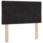 vidaXL Tête de Lit LED Noire Ensemble de 2 Noir Tissu et bois 80 cm
