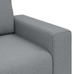 vidaXL Chaise de salon gris clair - 59 cm en tissu