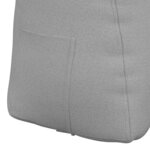 vidaXL Coussin de Dos Gris nuage 80 x 24 x 50 cm tissu