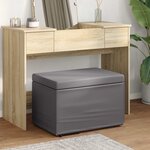 vidaXL Tabouret Gris Cuir Synthétique et Bois Composite