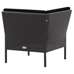 Salon de jardin meuble d'extérieur ensemble de mobilier 6 pièces avec coussins résine tressée noir 02_0016918