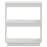 vidaXL Bibliothèque Blanc 60x35x71 cm Bois de pin massif