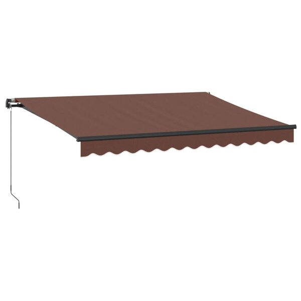 vidaXL Auvent manuel rétractable avec LED marron 350x250 cm