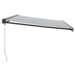 vidaXL Auvent rétractable anthracite et blanc 5x3 m tissu et aluminium