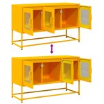 vidaXL Meuble TV jaune moutarde 100 5x39x60 5 cm acier laminé à froid