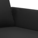 vidaXL Canapé à 3 places Noir 180 cm Similicuir