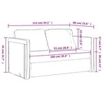 vidaXL Canapé-lit 2 en 1 gris clair 112x174x55 cm tissu