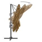 vidaXL Parasol de jardin avec base portable taupe