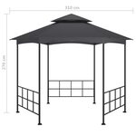 vidaXL Belvédère avec parois 3 1x2 7 m Anthracite