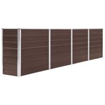 vidaXL Jardinière 320x40x77 cm Acier galvanisé Marron