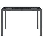 vidaXL Table de jardin anthracite 110x80x72 cm acier