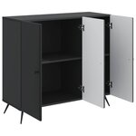 vidaXL Buffet Noir 89 x 34 5 x 80 cm Bois d'ingénierie
