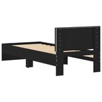 vidaXL Cadre de lit sans matelas avec lumières LED noir 90x200 cm