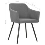 vidaXL Chaises à manger lot de 2 gris clair tissu