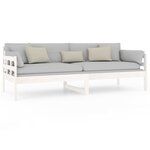 vidaXL Lit de jour blanc bois de pin massif 80x200 cm
