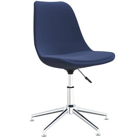 vidaXL Chaise à manger pivotante Bleu Tissu