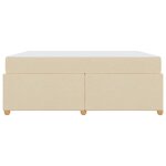 vidaXL Cadre de lit avec matelas Crème 180 x 200 cm tissu