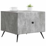vidaXL Table basse Gris béton 49 x 50 x 40 cm Bois d'ingénierie