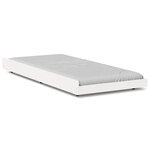 vidaXL Cadre de lit Blanc Bois de pin 75 x 190 cm Pliable Cadre de lit