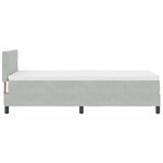 vidaXL Lit à ressorts avec matelas Gris clair 90 x 200 cm Velours
