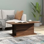 vidaXL Table basse Chêne marron 102x55 5x40 cm Aggloméré