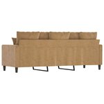 vidaXL Canapé à 3 places Marron 180 cm Velours