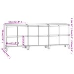 vidaXL Buffets 3 Pièces blanc 60x35x70 cm bois d'ingénierie