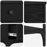 vidaXL Table console Chêne noir 75x34.5x75 cm Bois d'ingénierie