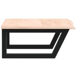 vidaXL Étagère de vasque murale acier et bois de chêne massif