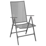 vidaXL Ensemble de salle à manger de jardin 3 pièces acier anthracite