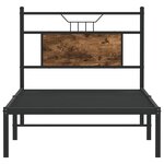 vidaXL Cadre de lit sans matelas chêne fumé 90x190cm bois d'ingénierie
