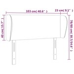 vidaXL Tête de lit avec oreilles Gris clair 103x23x78/88 cm Tissu