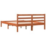 vidaXL Cadre de lit sans matelas cire marron 120x190cm bois pin massif