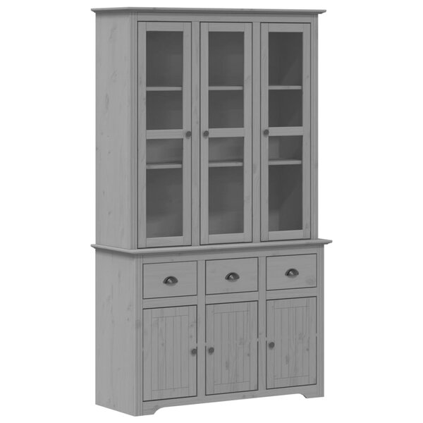 vidaXL Buffet BODO gris 115 5x43x200 5 cm bois massif de pin